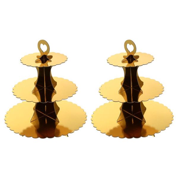 dishes & plates 2pcs exquisite cake display racks paper three-layer dessert (golden)
dishes & plates 2pcs exquisite cake display racks paper three-layer dessert (golden)