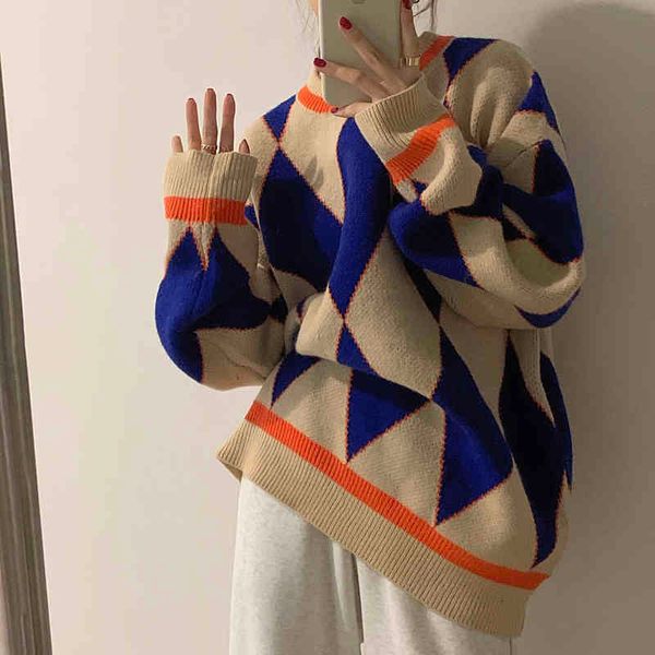 women's sweaters korean fall and female winter loose diamond around her neck knitted-or-crocheted x21z, White;black
women's sweaters korean fall and female winter loose diamond around her neck knitted-or-crocheted x21z, White;black