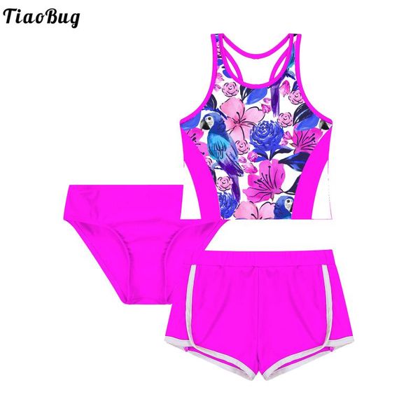 one-pieces tiaobug summer 3pcs kids girls flower print swimwear sleeveless racer back vest with briefs and shorts tankini bathing swimsuit, Black
one-pieces tiaobug summer 3pcs kids girls flower print swimwear sleeveless racer back vest with briefs and shorts tankini bathing swimsuit, Black