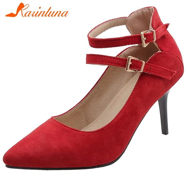 dress shoes karin brand lady bridal wedding party casual pumps spring buckle strap high thin heel women pointed toe woman, Black
dress shoes karin brand lady bridal wedding party casual pumps spring buckle strap high thin heel women pointed toe woman, Black
