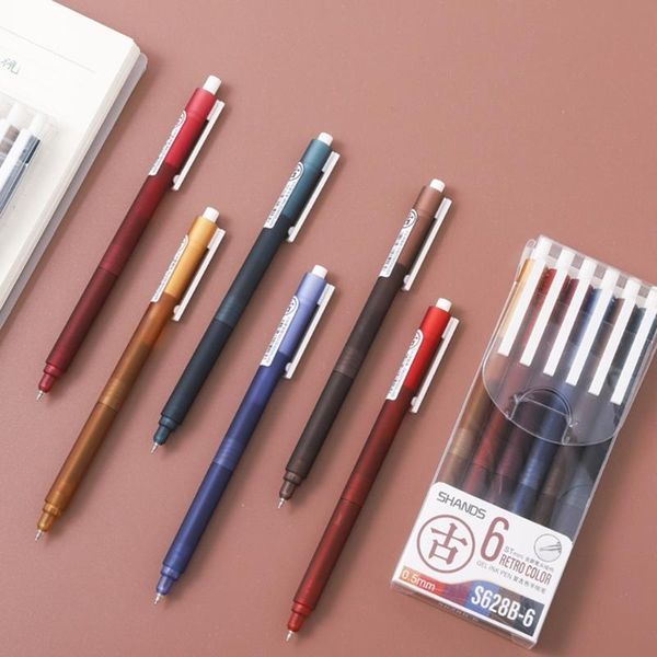 gel pens 6 pcs retro 0.5mm refill writing tool business office school stationery student gifts
gel pens 6 pcs retro 0.5mm refill writing tool business office school stationery student gifts