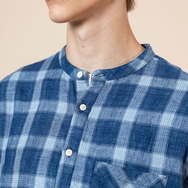 2021 summer new 100% linen plaid collarless half-placket shirt men three quarter sleeve casual shirts sj130262 98hb, White
2021 summer new 100% linen plaid collarless half-placket shirt men three quarter sleeve casual shirts sj130262 98hb, White