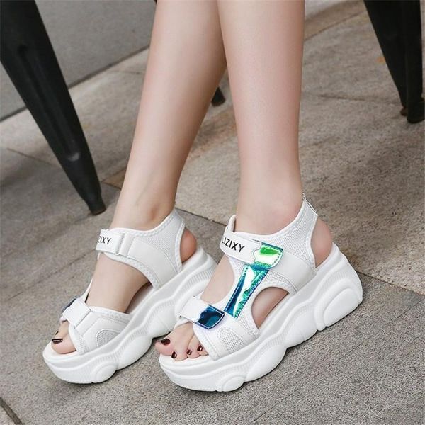2021 summer women platform sandals fashion buckle design white 6cm increasing sandals thick sole casual platform shoes female, Black
2021 summer women platform sandals fashion buckle design white 6cm increasing sandals thick sole casual platform shoes female, Black