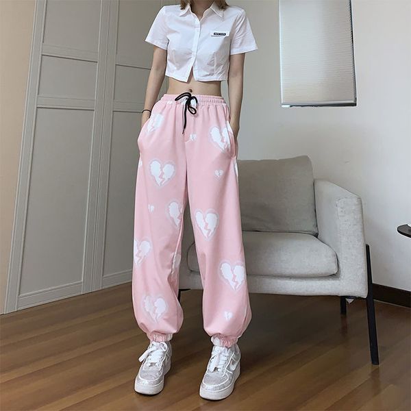 summer fashion print sweatpants women pink korean style joggers women high waist streetwear loose casual pants, Black;white
summer fashion print sweatpants women pink korean style joggers women high waist streetwear loose casual pants, Black;white