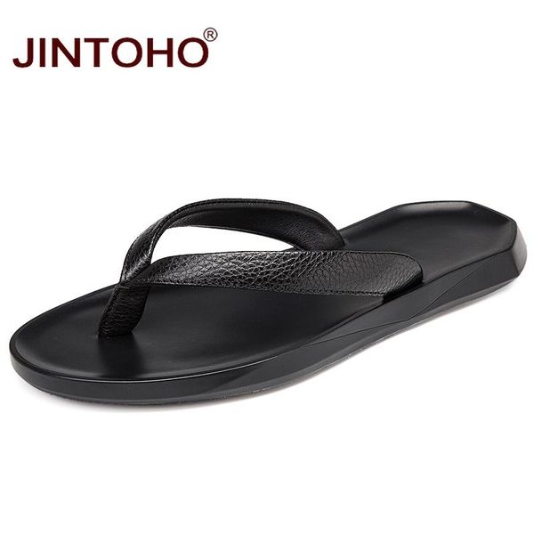 slippers jintoho genuine leather men beach flip flops shoes male summer flip-flops foot massage, Black
slippers jintoho genuine leather men beach flip flops shoes male summer flip-flops foot massage, Black