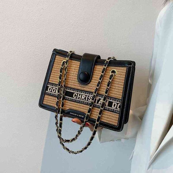 2022 latest models handbag wholesale summer chain woven fabric single shoulder slant cross portable women's bag trend
2022 latest models handbag wholesale summer chain woven fabric single shoulder slant cross portable women's bag trend
