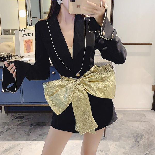 women's jumpsuits & rompers v-neck gold bow for woman flare long sleeve playsuits female autumn winter 2021 runway black, Black;white
women's jumpsuits & rompers v-neck gold bow for woman flare long sleeve playsuits female autumn winter 2021 runway black, Black;white