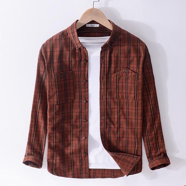 men's casual shirts long sleeve plaid shirt for men 2021 autumn 100%cotton red turn-down collar male all-match clothing, White;black
men's casual shirts long sleeve plaid shirt for men 2021 autumn 100%cotton red turn-down collar male all-match clothing, White;black