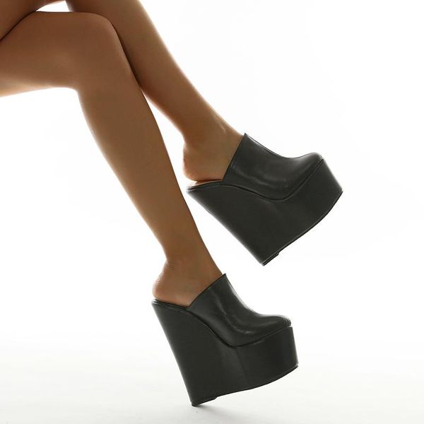 2021 new summer super high heel sandals european and american nightclub platform wedges sandals women's shoes slippers black
2021 new summer super high heel sandals european and american nightclub platform wedges sandals women's shoes slippers black