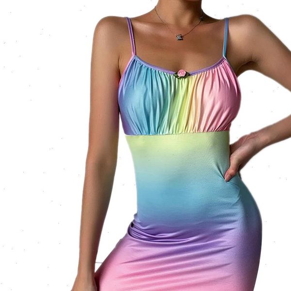 womens sleeveless bodycon dress summer gradient rainbow color spaghetti strap mini dresses drop shipping good quality, Black;gray
womens sleeveless bodycon dress summer gradient rainbow color spaghetti strap mini dresses drop shipping good quality, Black;gray