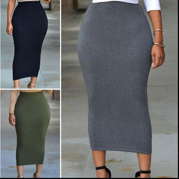 elastic skirt high waist solid bodycon soft skirt long stretch pencil skirt drop shipping, Black
elastic skirt high waist solid bodycon soft skirt long stretch pencil skirt drop shipping, Black