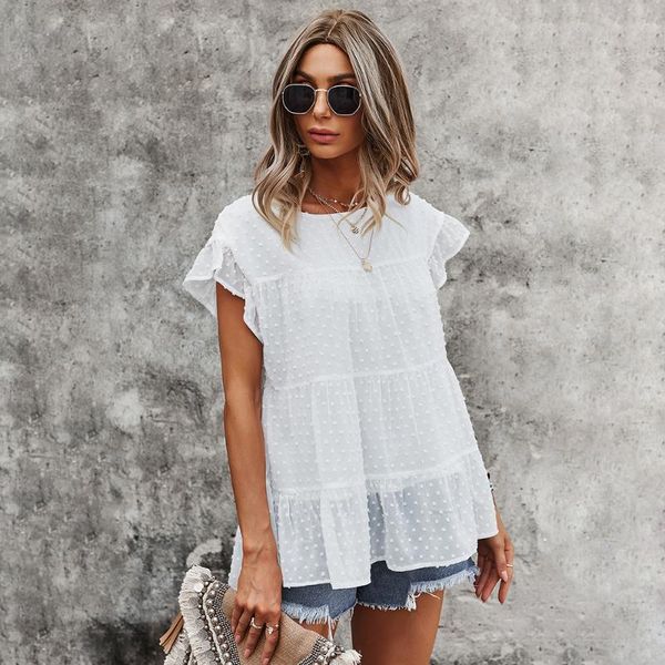 women's t-shirt gxds women loose tees embroidery t-shirts soft o-neck polyester shirts butterfly sleeve 2021 clothes fashion summer, White
women's t-shirt gxds women loose tees embroidery t-shirts soft o-neck polyester shirts butterfly sleeve 2021 clothes fashion summer, White