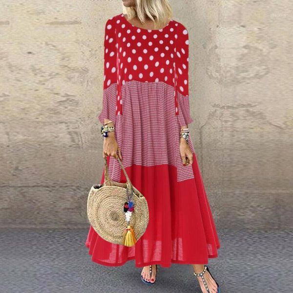 women polka dot long sundress autumn vintage pacthwork dress 2021 casual cotton shirt vestidos femme tunic robe dresses, Black;gray
women polka dot long sundress autumn vintage pacthwork dress 2021 casual cotton shirt vestidos femme tunic robe dresses, Black;gray