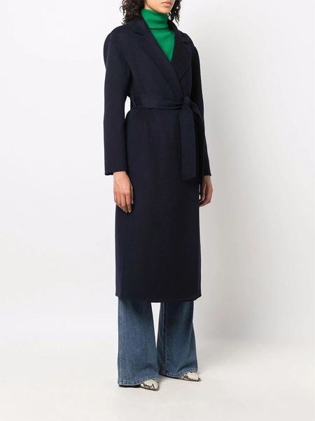 women's wool & blends woman winter woolen coat high-end cashmere trench ladies long navy blue slim-fit belt hand-stitched, Black
women's wool & blends woman winter woolen coat high-end cashmere trench ladies long navy blue slim-fit belt hand-stitched, Black