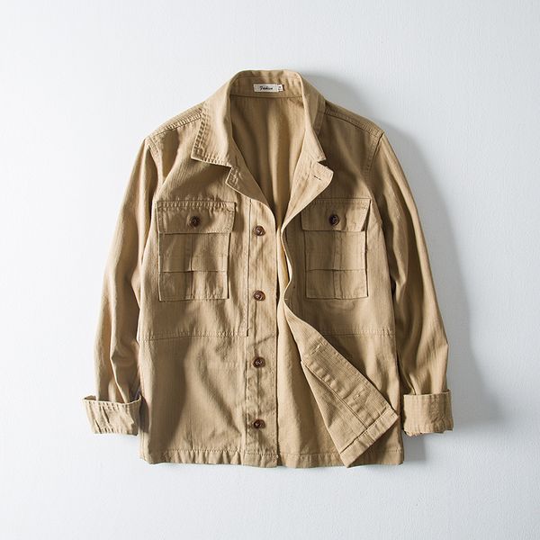 2021 new autumn japanese style simple cotton men's jacket solid fashion khaki coat men square collar outwear male jaqueta vb07, Black;brown
2021 new autumn japanese style simple cotton men's jacket solid fashion khaki coat men square collar outwear male jaqueta vb07, Black;brown