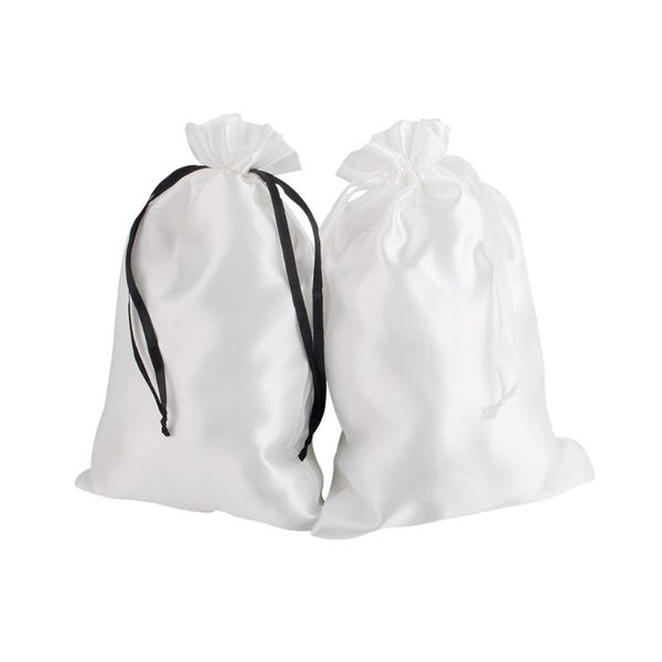 gift wrap virgin hair extensions silk satin packaging bag, white bag with ribbon / black ribbon,
gift wrap virgin hair extensions silk satin packaging bag, white bag with ribbon / black ribbon,