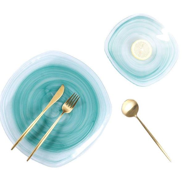dishes & plates square green glass plate creative home western style steak mat fruit salad el manufacturer
dishes & plates square green glass plate creative home western style steak mat fruit salad el manufacturer