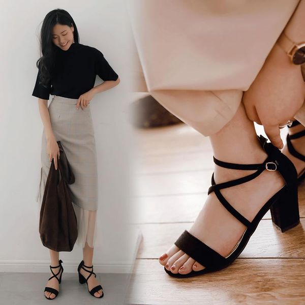 sandals cross strap buckle female 2021 women gladiator high heels thick with shallow mouth fish shoes sandalias, Black
sandals cross strap buckle female 2021 women gladiator high heels thick with shallow mouth fish shoes sandalias, Black