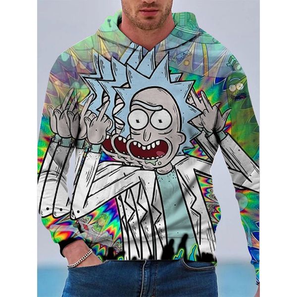 cartoon funny pattern men's 3d printed rick customized hoodie visual impact party punk gothic round neck american sweater hoodie, Black
cartoon funny pattern men's 3d printed rick customized hoodie visual impact party punk gothic round neck american sweater hoodie, Black