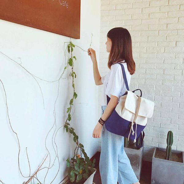 backpack style canvas women large capacity fashion simple school bag girl's retro shoulder solid stitching travel 2021
backpack style canvas women large capacity fashion simple school bag girl's retro shoulder solid stitching travel 2021
