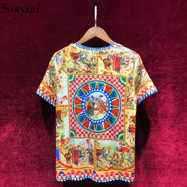 svoryxiu women's summer cotton t-shirt runway baroque printing diamond vintage women t- 8h1l, White
svoryxiu women's summer cotton t-shirt runway baroque printing diamond vintage women t- 8h1l, White