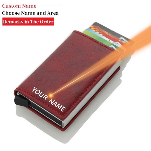 card holders 2021 customize man women smart wallet business holder rfid aluminum metal credit mini drop, Brown;gray
card holders 2021 customize man women smart wallet business holder rfid aluminum metal credit mini drop, Brown;gray