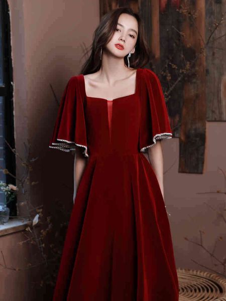 prom luxury boutique occasion dresses toast cloth bride 2021 autumn style usually can wear red engagement back door evening , small man is t, Black
prom luxury boutique occasion dresses toast cloth bride 2021 autumn style usually can wear red engagement back door evening , small man is t, Black
