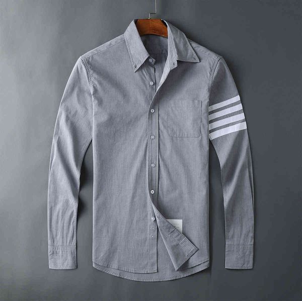 design clothing shirt fashion new thin single four bar ribbon poplin cardigan long sleeve leisure summer, White;black
design clothing shirt fashion new thin single four bar ribbon poplin cardigan long sleeve leisure summer, White;black