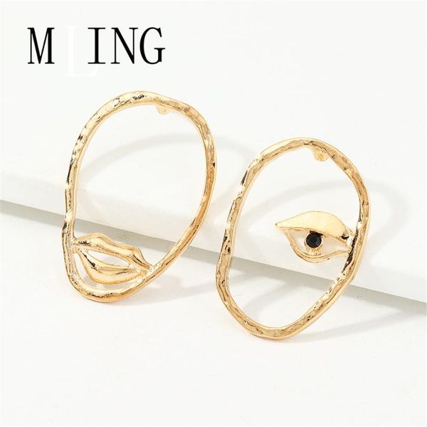 stud mling vintage gold alloy earrings fashion hollow eye lips geometric for women, Golden;silver
stud mling vintage gold alloy earrings fashion hollow eye lips geometric for women, Golden;silver