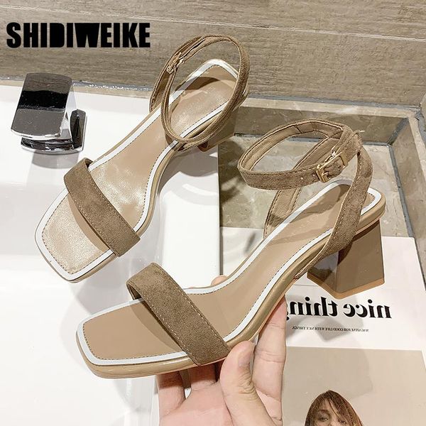 dress shoes suede high heels sandals women summer fashion open toe riband ankle buckle square heel party female vc520, Black
dress shoes suede high heels sandals women summer fashion open toe riband ankle buckle square heel party female vc520, Black