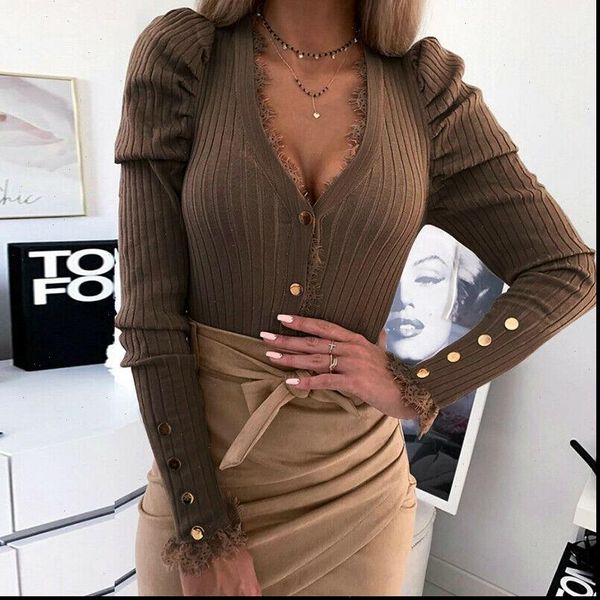 women lace patch cardigan v neck knit casual sweater long sleeve button autumn winter frilly wave lace cuff black coffee, White;black
women lace patch cardigan v neck knit casual sweater long sleeve button autumn winter frilly wave lace cuff black coffee, White;black