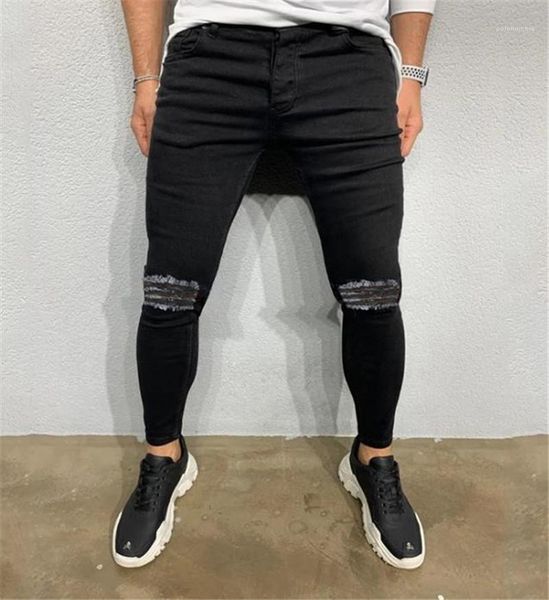 panelled mens skinny jeans casual males clothing with zipper fly black mens designer jeans fashion hole, Blue
panelled mens skinny jeans casual males clothing with zipper fly black mens designer jeans fashion hole, Blue