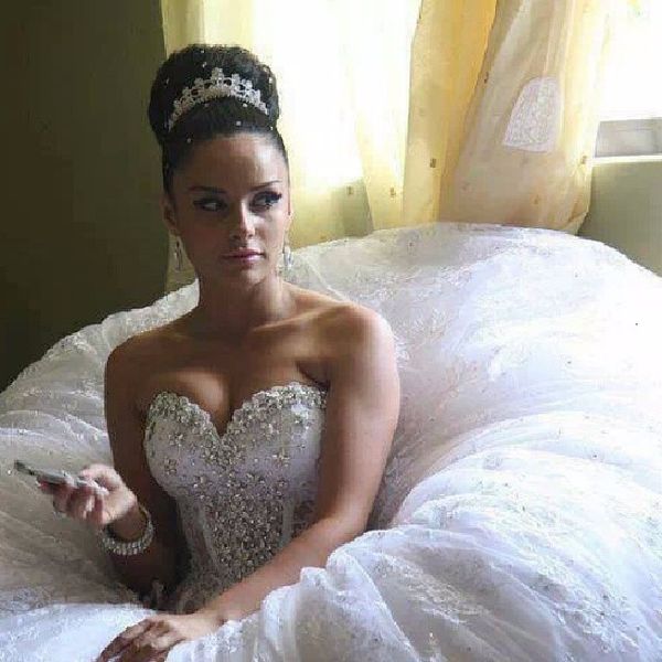 sweetheart 2021 new plus size floor length ball gown wedding tulle appliques beads lace up bridal gowns vestidos de novia teys, White
sweetheart 2021 new plus size floor length ball gown wedding tulle appliques beads lace up bridal gowns vestidos de novia teys, White