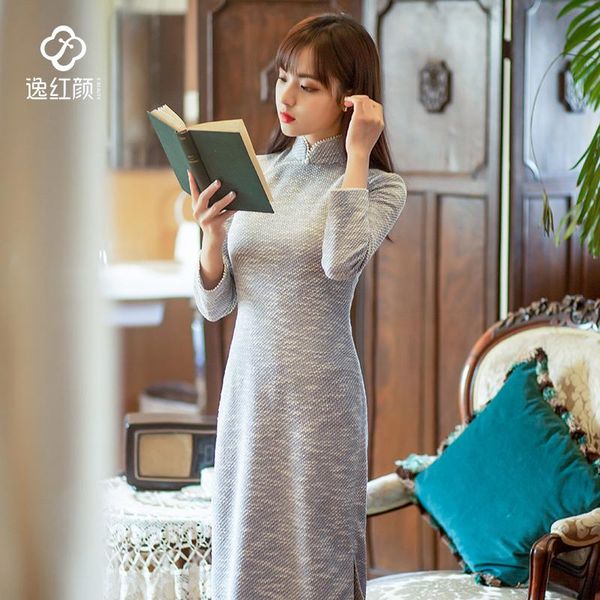 ethnic clothing escape beauty * snow knitting woolen small sweet wind qipao to improve traditional temperament of french dress skirt, Red
ethnic clothing escape beauty * snow knitting woolen small sweet wind qipao to improve traditional temperament of french dress skirt, Red