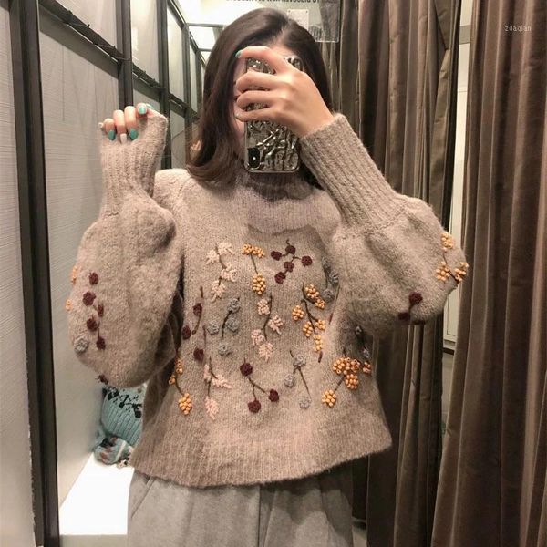 autumn winter women's vintage korean long sleeve pullover flowers beaded fashion female harajuku warm knitted sweater sweaters, White;black
autumn winter women's vintage korean long sleeve pullover flowers beaded fashion female harajuku warm knitted sweater sweaters, White;black