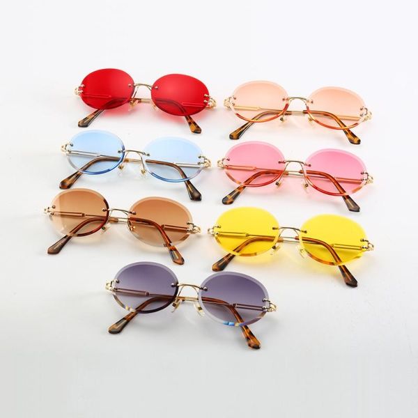 sunglasses luxury rimless steampunk men fashion oval designer women sun glasses punk shades, White;black
sunglasses luxury rimless steampunk men fashion oval designer women sun glasses punk shades, White;black