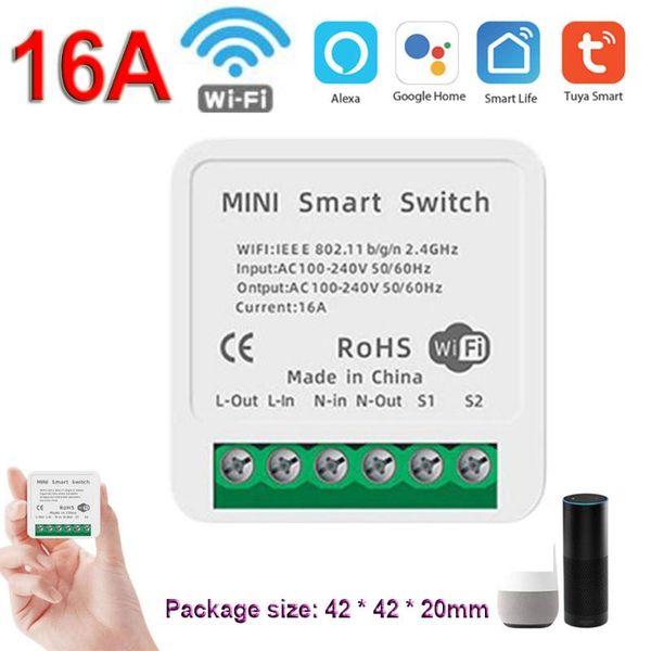 smart home control 16a tuya wifi switch module mini life led light auto intelligent app/voice with alexa google
smart home control 16a tuya wifi switch module mini life led light auto intelligent app/voice with alexa google