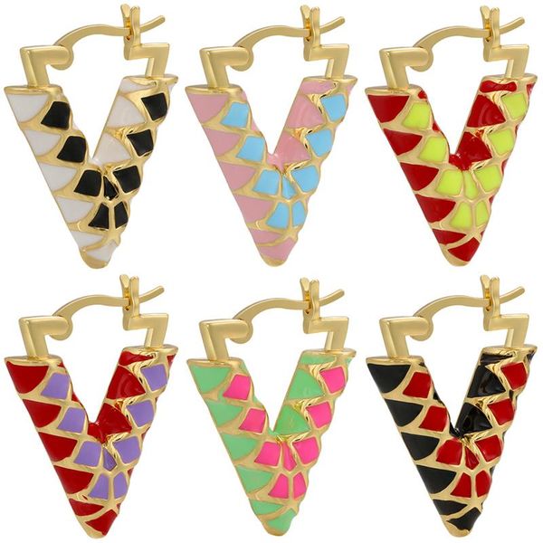 hoop & huggie zhukou gold creative v shape earrings for women summer enamel lattice fashion jewelry wholesale ve442, Golden;silver
hoop & huggie zhukou gold creative v shape earrings for women summer enamel lattice fashion jewelry wholesale ve442, Golden;silver