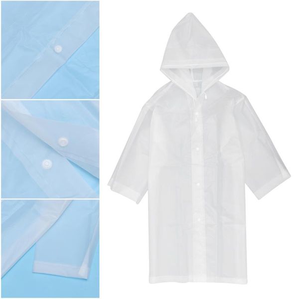 raincoats kid raincoat simple eva thickened translucent for girl child (blue)