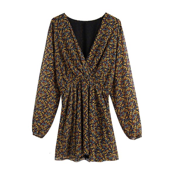 2021 new women v-neck long sleeve mini es summer holiday chiffon ruched floral print vestidos ozj2, Black;gray
2021 new women v-neck long sleeve mini es summer holiday chiffon ruched floral print vestidos ozj2, Black;gray