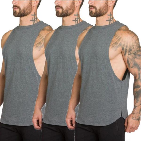 men' tank 3 pack mens gym clothing fitness vest solid sleeveless shirt cotton fashion man canotte bodybuilding training singlets, White;black
men' tank 3 pack mens gym clothing fitness vest solid sleeveless shirt cotton fashion man canotte bodybuilding training singlets, White;black