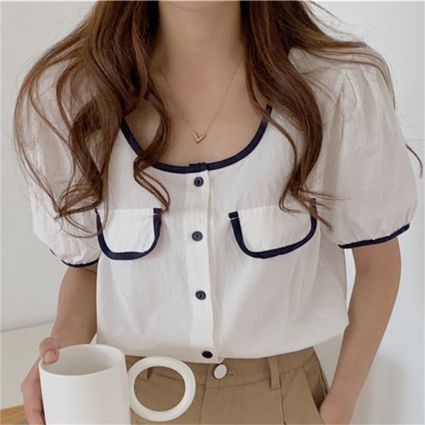 women's blouses & shirts new arrival color-hit chic office lady high street gentle brief femme stylish basic ol short sleeves, White
women's blouses & shirts new arrival color-hit chic office lady high street gentle brief femme stylish basic ol short sleeves, White