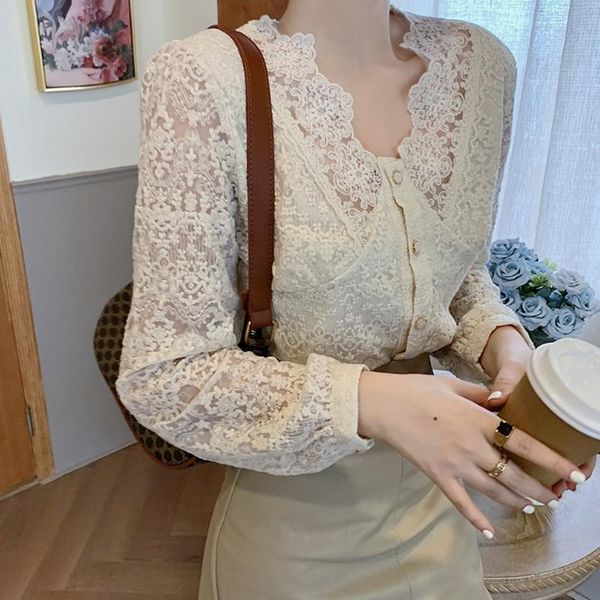 women's blouses & shirts long sleeve lace white v neck blouse shirt plus size elegant chiffon casual vintage camisas de mujer women clo
women's blouses & shirts long sleeve lace white v neck blouse shirt plus size elegant chiffon casual vintage camisas de mujer women clo