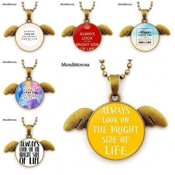 pendant necklaces look on the bright side of life for men women glass cabochon jewelry with bronze plated choker long angel necklace, Silver
pendant necklaces look on the bright side of life for men women glass cabochon jewelry with bronze plated choker long angel necklace, Silver