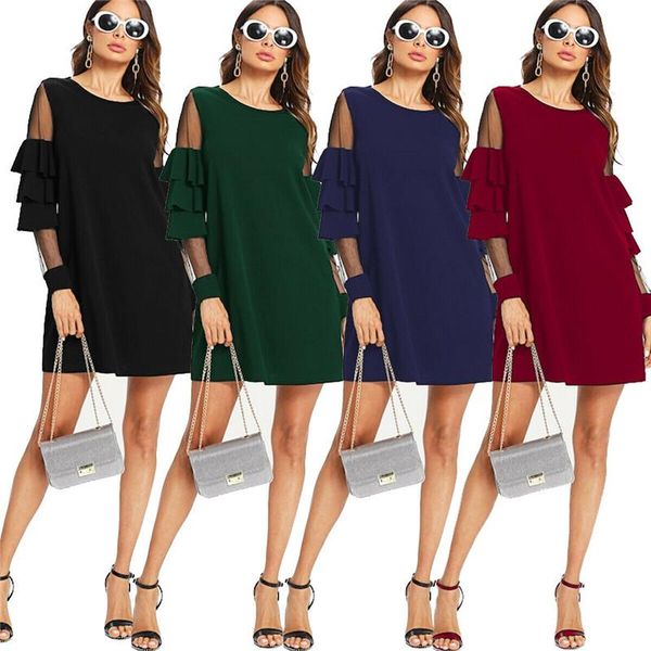 casual dresses fashion women loose solid sundress long sleeve o-neck evening party ladies mini dress summer pullover clothes, Black;gray
casual dresses fashion women loose solid sundress long sleeve o-neck evening party ladies mini dress summer pullover clothes, Black;gray