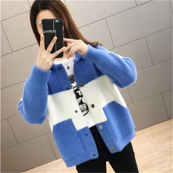 2021 new autumn winter women faux mink knitted coat sweater female patchwork oversize tricot jacket sueter mujer invierno z59za7d, White;black
2021 new autumn winter women faux mink knitted coat sweater female patchwork oversize tricot jacket sueter mujer invierno z59za7d, White;black