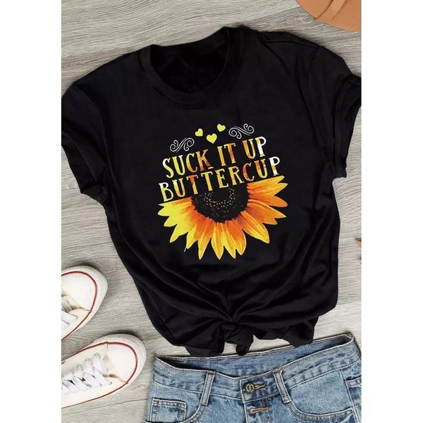 two-color sunflower print women is fashion word 3d printing short slim t-shirt summer casual round neck short short sleeve t-shirt, White
two-color sunflower print women is fashion word 3d printing short slim t-shirt summer casual round neck short short sleeve t-shirt, White