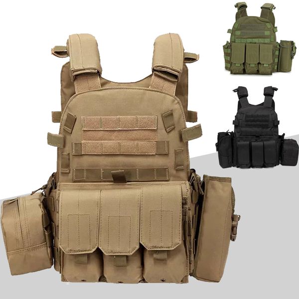 men outdoor hunting vest 6094 tactical molle vest combact protective body armor equipment army, Camo;black 
men outdoor hunting vest 6094 tactical molle vest combact protective body armor equipment army, Camo;black