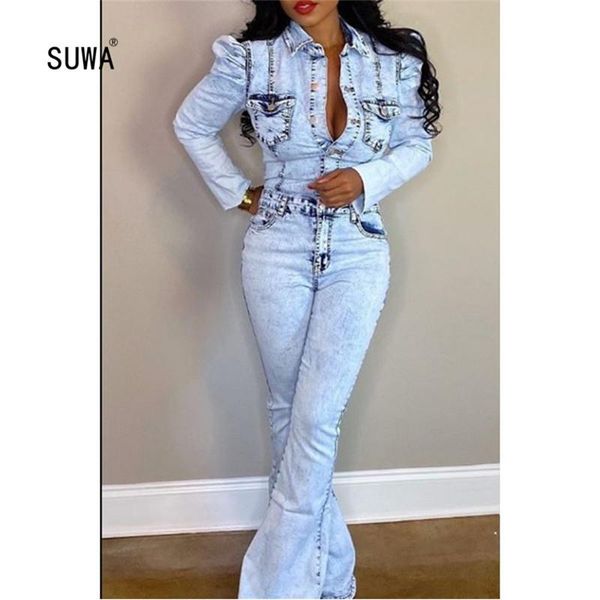 women's jumpsuits & rompers vintage light blue denim patchwork boot-cut jumpsuit classical streetwear women turn-down collar pocket but, Black;white
women's jumpsuits & rompers vintage light blue denim patchwork boot-cut jumpsuit classical streetwear women turn-down collar pocket but, Black;white