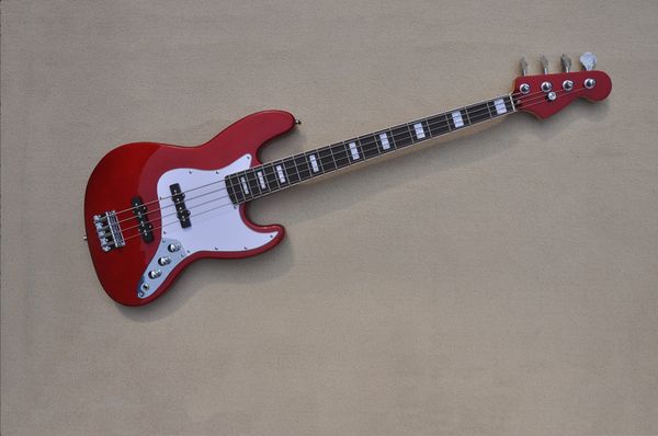 metallic red 4 strings electric bass guitar with white pickguard,rosewood fingerboard,provide customized services
metallic red 4 strings electric bass guitar with white pickguard,rosewood fingerboard,provide customized services